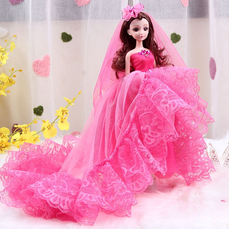 Búp bê cô dâu 30cm có khớp đáng yêu đồ chơi cho bé gái E899