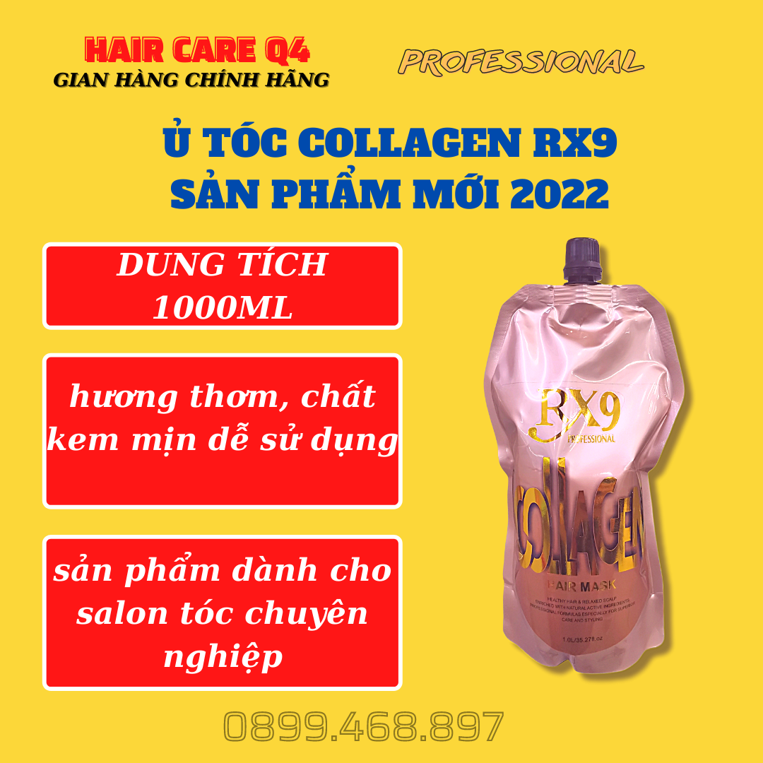 Hấp dưỡng tóc rx9 collagen phục hồi dành riêng cho tóc hư tổn do uốn duỗi nhuộm - hair care q4