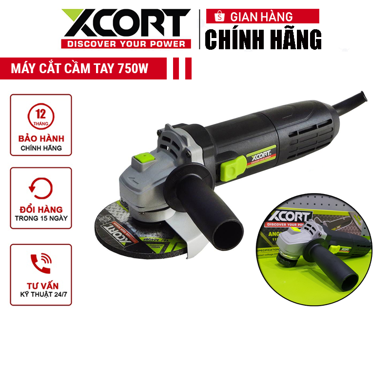 Máy cắt cầm tay máy mài cầm tay 750w xcort model xsm09-115 đĩa 115mm chính hãng