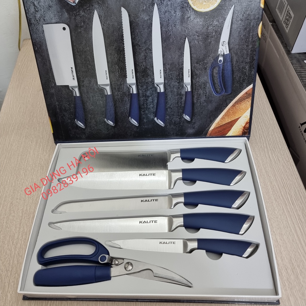 Bộ dao kéo Kalite KL190 6 món, chất liệu inox nguyên khối cao cấp, hàng chính hãng