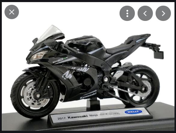 Xe Mô hình Mô Tô Đúc Kawasaki NINJA ZX10 RR 2017 tỉ lệ 1:18
