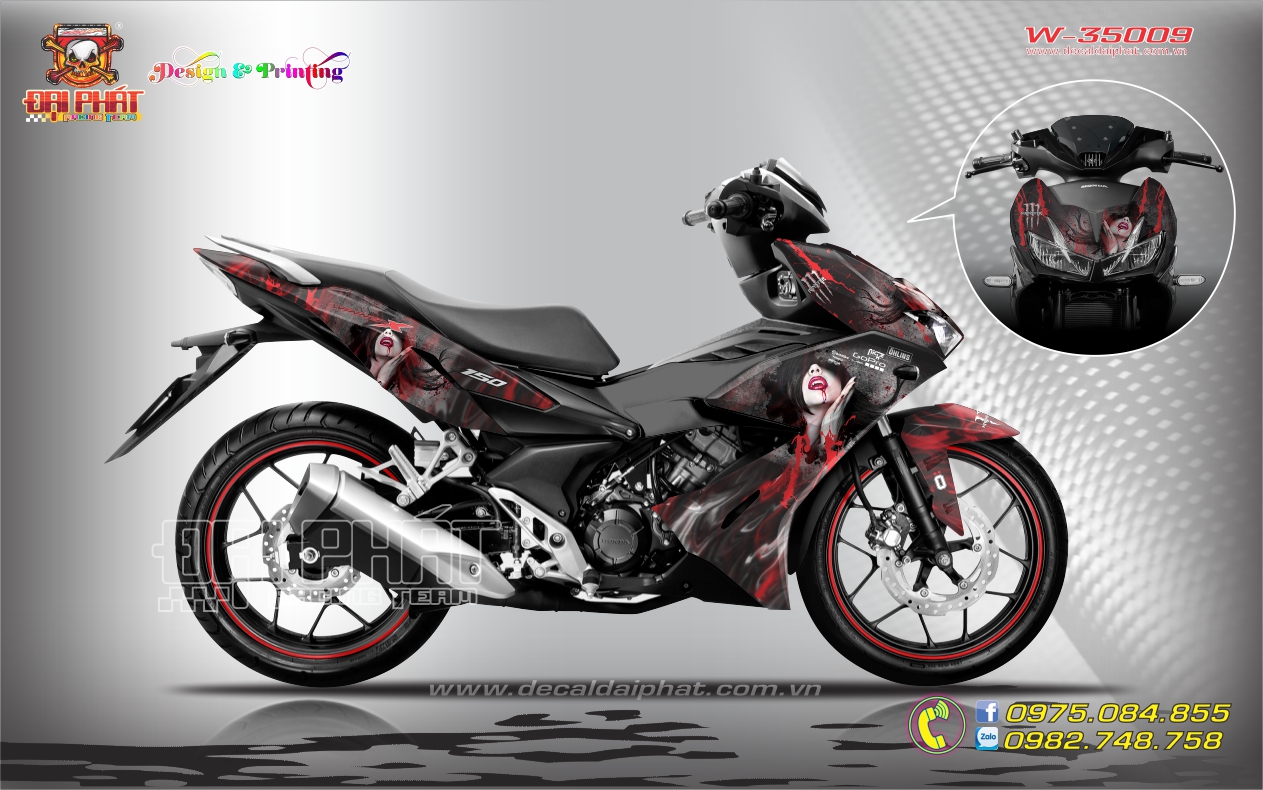 Tem Trùm Winner X 150 Đỏ Đen