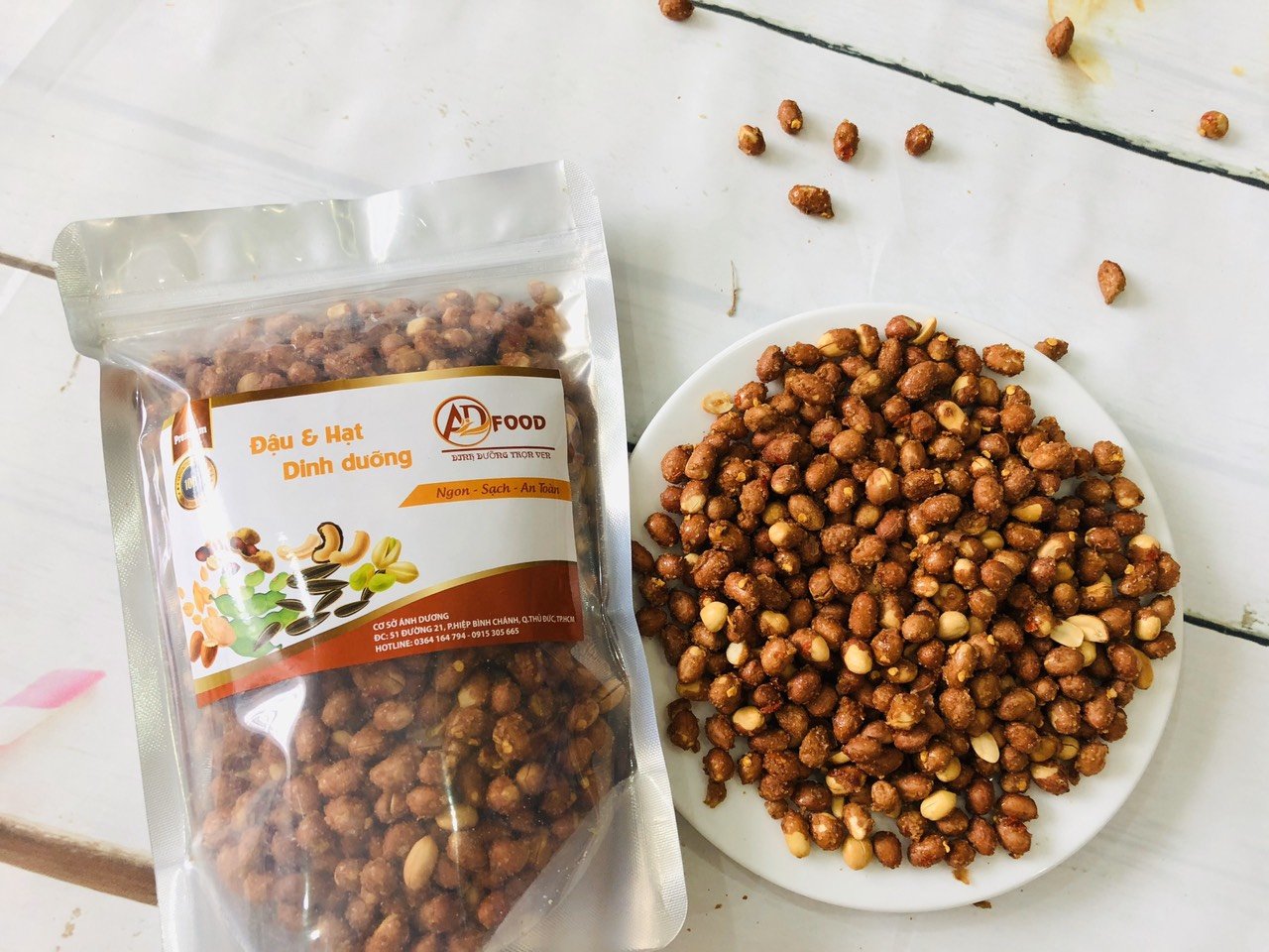 500g đậu phông rang tỏi ớt