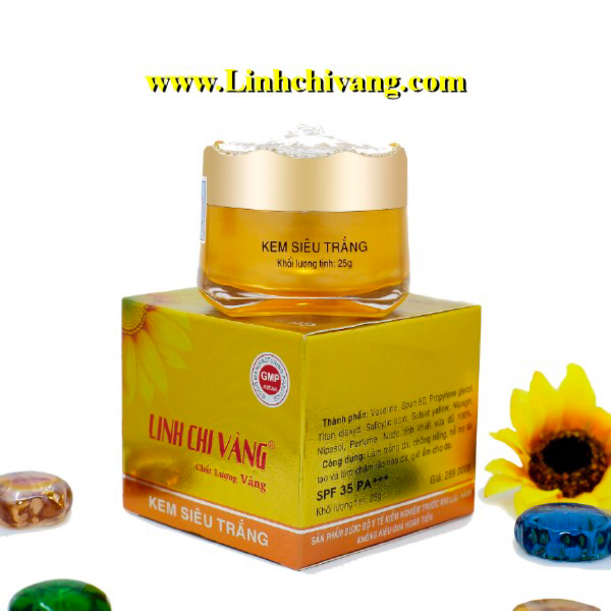 KEM SIÊU TRẮNG LINH CHI VÀNG 25G