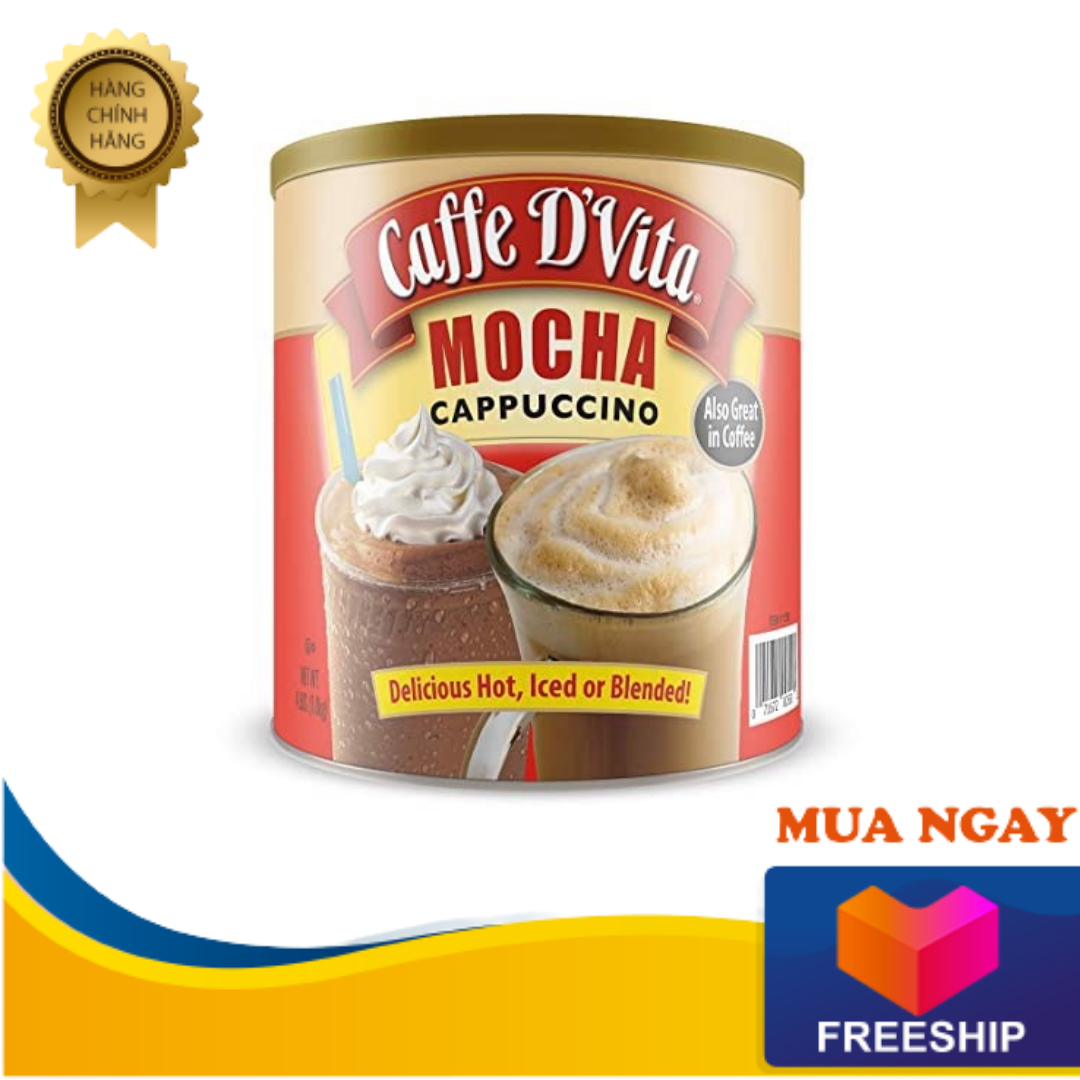 Cà phê bột hoà tan Mocha Capuchino Caffe D'Vita 1.8kg