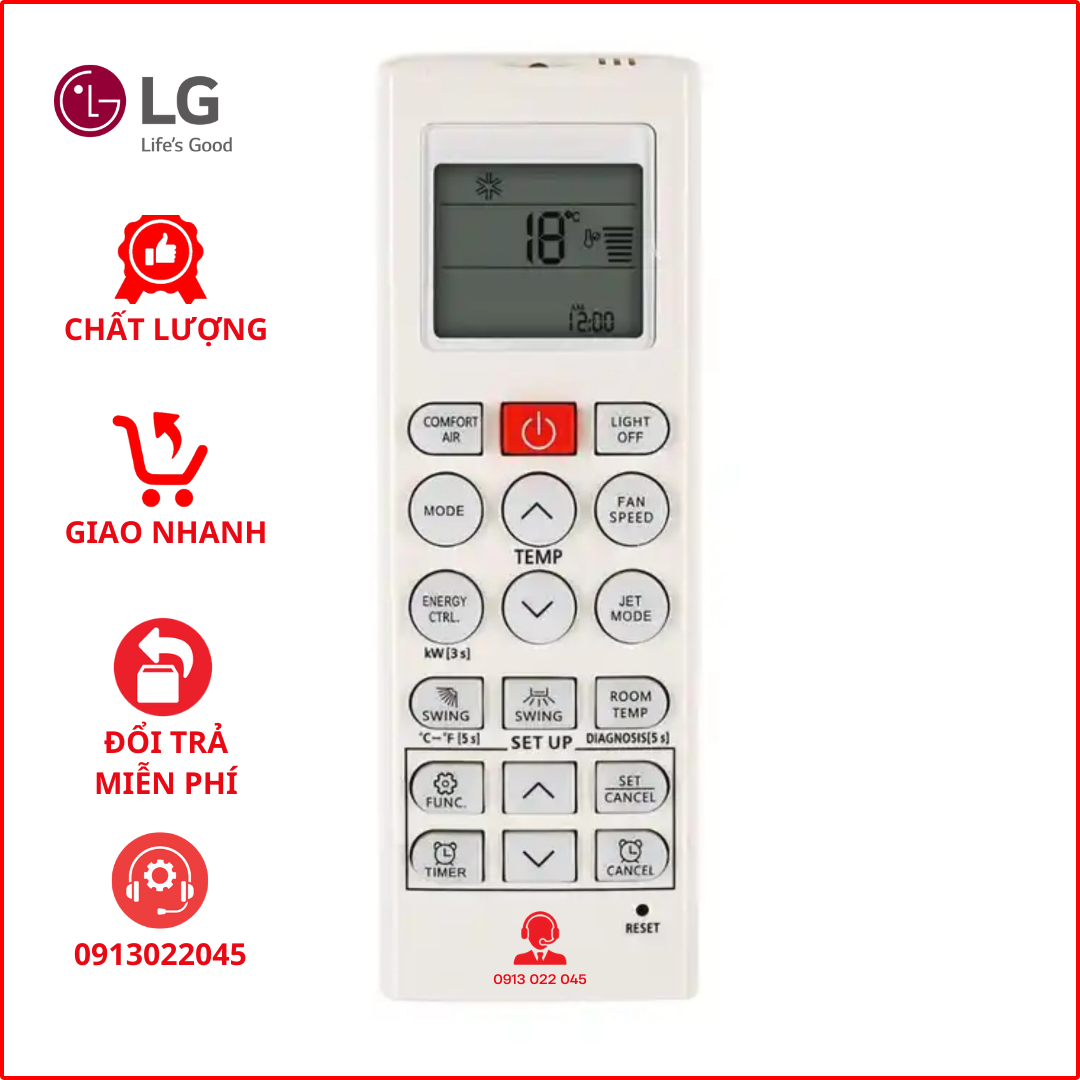 Điều Khiển Máy Lạnh Điều Hòa LG Inverter - Remote máy lạnh LG Inverter.