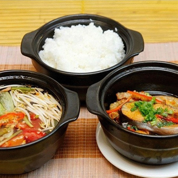 Nồi đất nhí kho quẹt/Nồi đất nhí SỐ 6 NẮP ĐẤT SÉT: thich hợp kho quẹt, hay dùng cho 2 người kho cá, cơm đập, Dùng được bên gas, bếp than, bếp hồng ngoại, viba,