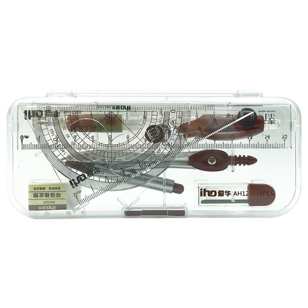 Bộ compa 8 món ah1208 - màu nâu