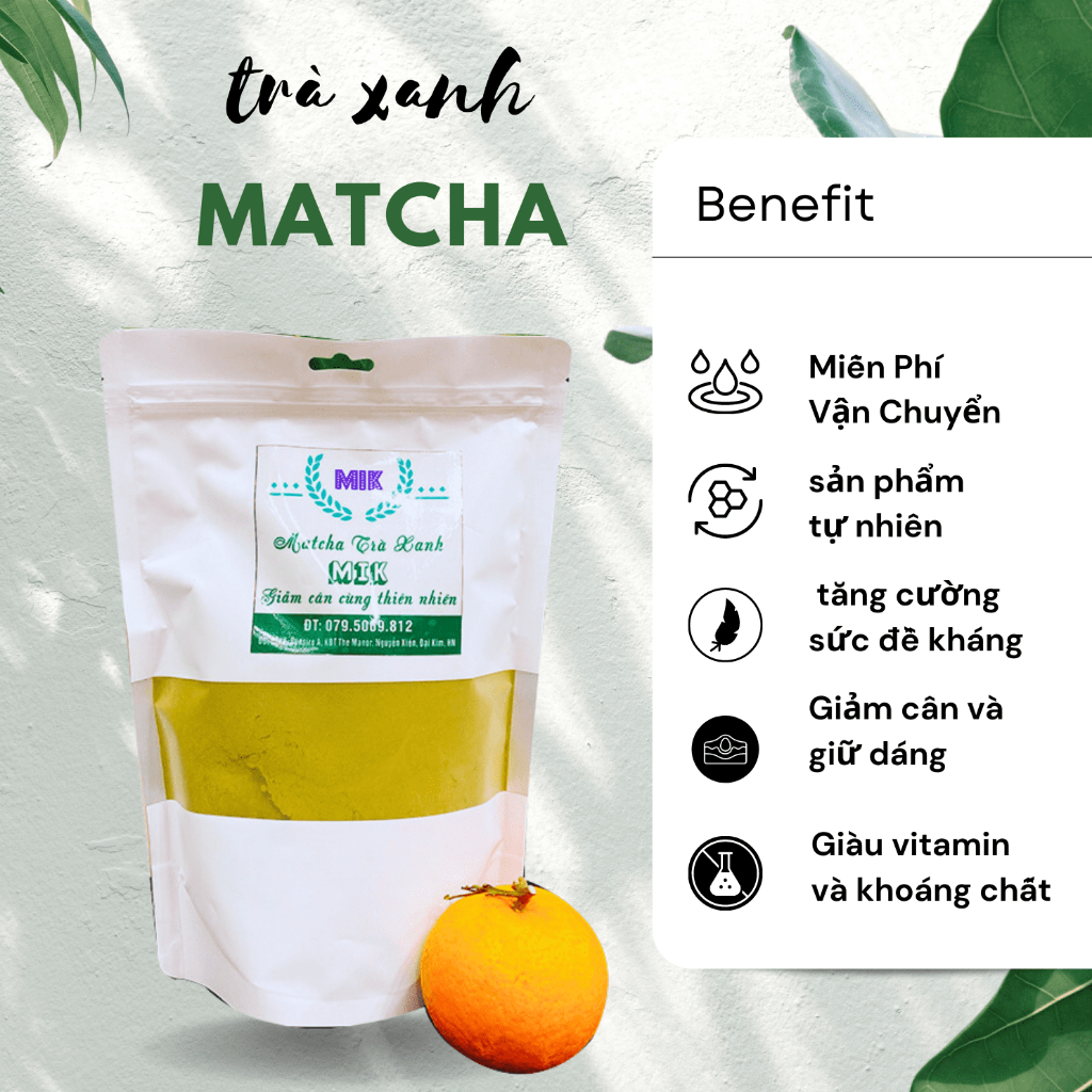 Matcha trà xanh giảm cân 300g, trà giảm cân, Làm bánh, đắp mặt nạ sáng da, pha chế đồ uống
