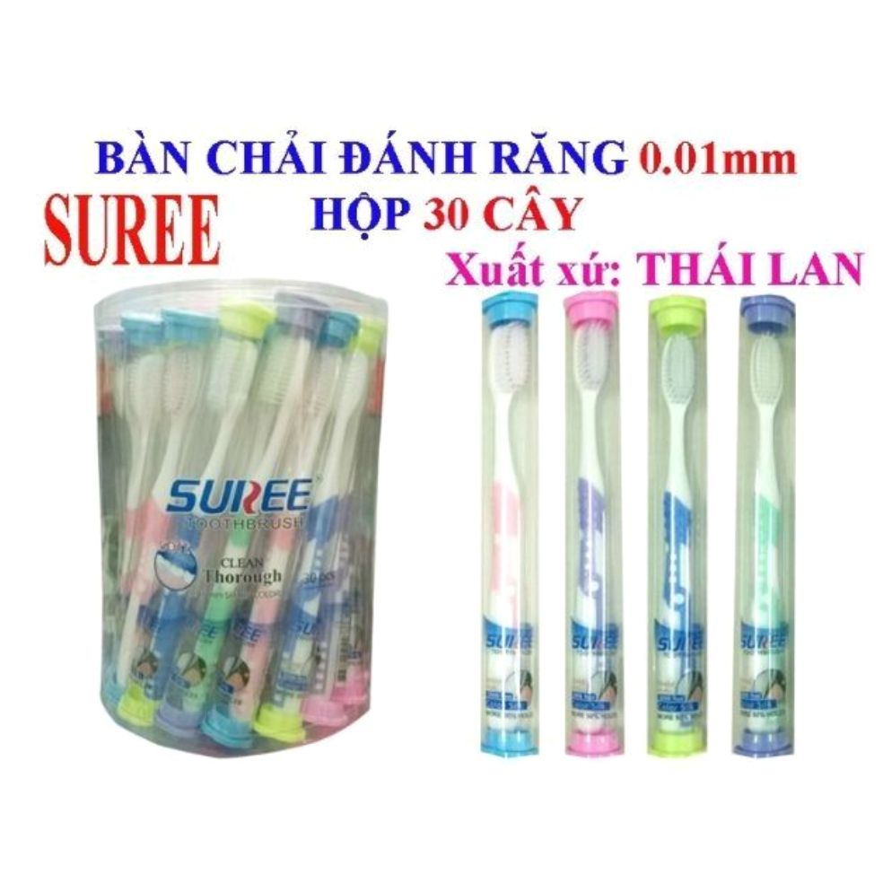 Combo hộp 30 cây bàn chải đánh răng lông tơ siêu mềm mại của Thái