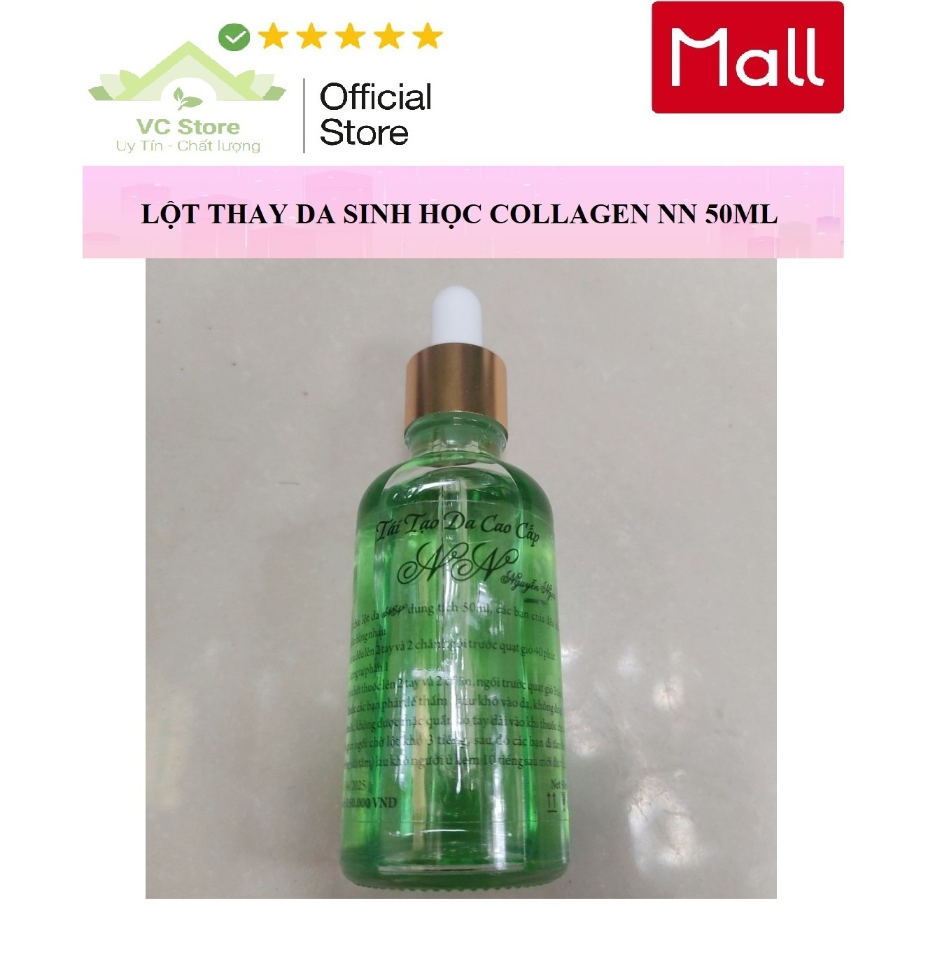 [Hương Bạc Hà] Thay Da Sinh Học - Nước lột Collagen 3D NN 50ml