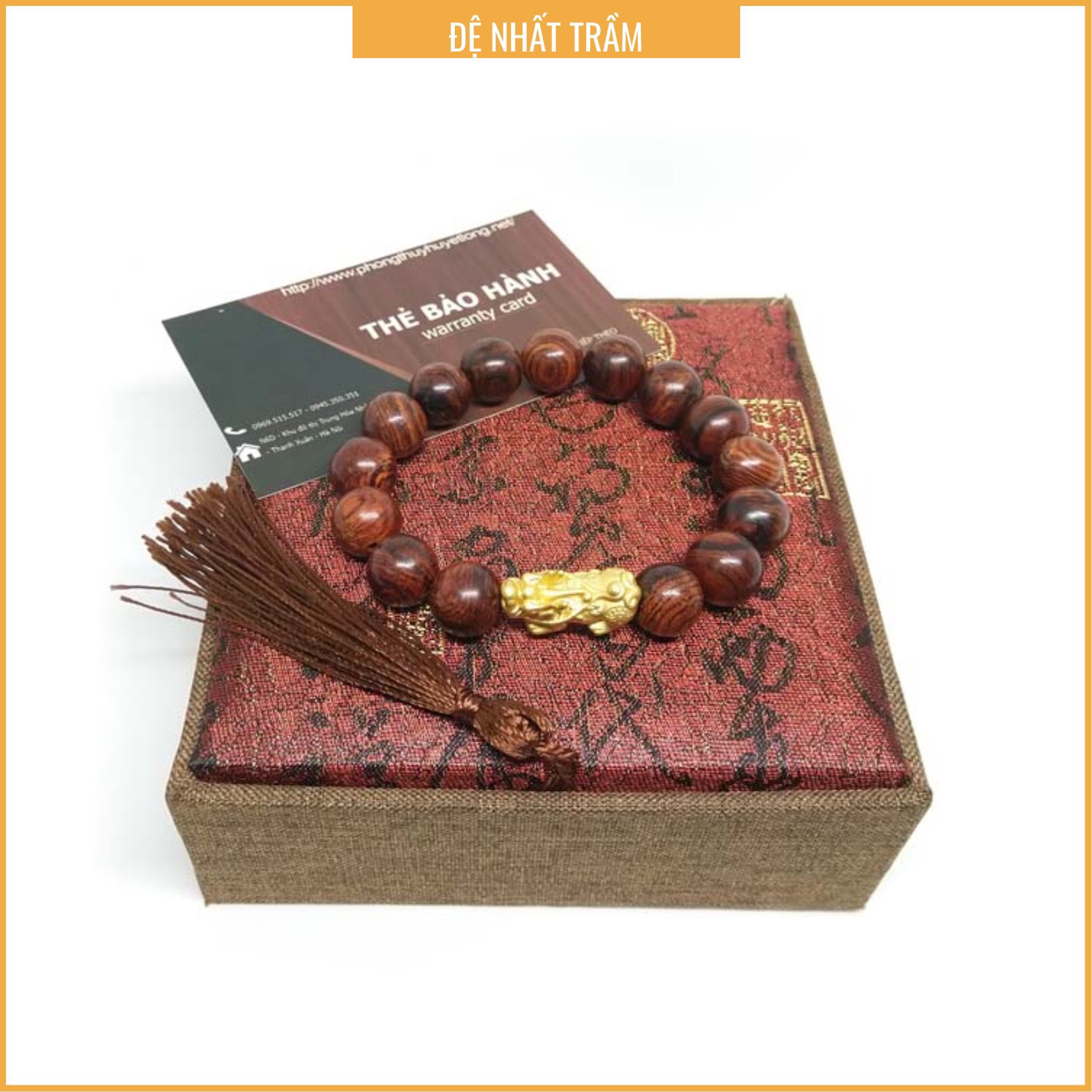 Vòng Tay Gỗ Sưa Đỏ Mix Tỳ Hưu Bạc Xi  - Vòng Gỗ Phong Thủy Tự Nhiên - Tỳ Hưu Tài Lộc