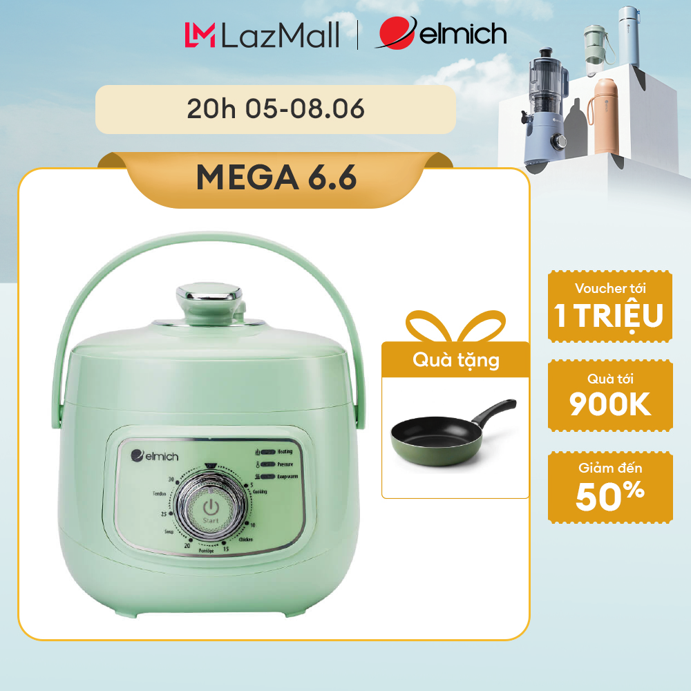 (MEGA 6.6)Nồi áp suất Elmich PCE-1805G thể tích 2,5L