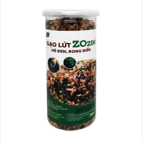 [HCM]Cơm Sấy Gạo Lứt Mè Đen Rong Biển ZOZIN- phương pháp thực dưỡng hàng đầu Nhật Bản-ăn vặt không đường dành cho người tiểu đường và ăn kiêng ( Hộp 310g)