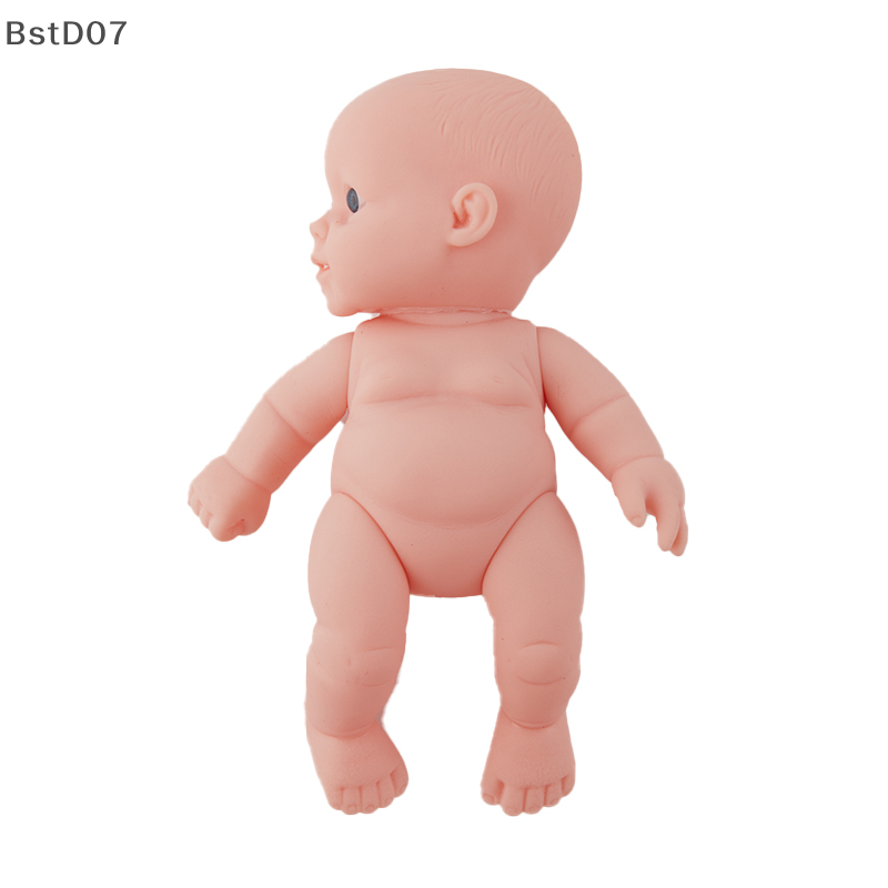 BstD07 Búp bê em bé 12cm thực tế mô hình mô phỏng trẻ sơ sinh bằng nhựa