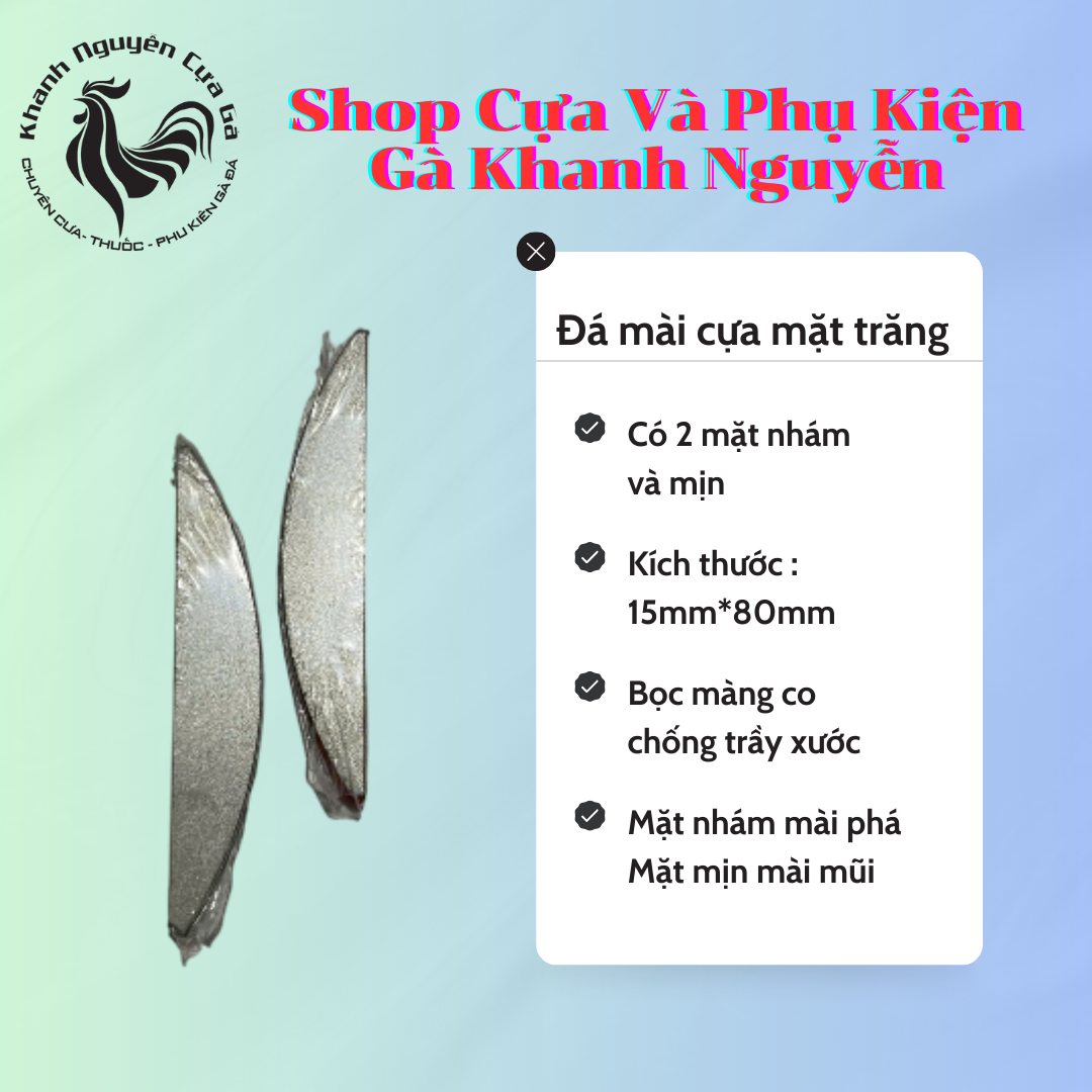 Đá Mài Cưa Gà Mặt Trăng 2 Mặt Nhám Và Min Hợp Kim #400 Mài Phá #800 Mài Mũi 80mm x 15mm