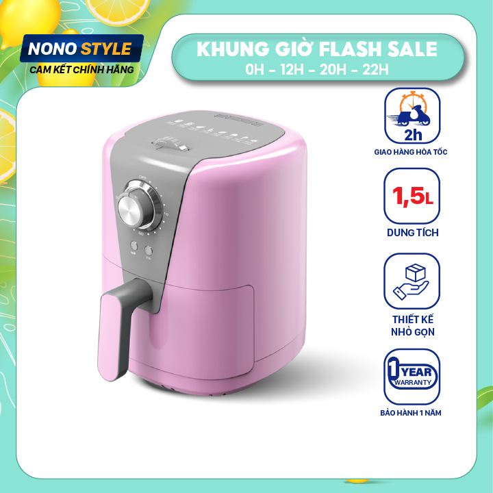 Nồi chiên không dầu BIYI AF-89 1,5L 1000W, nướng nhanh, thích hợp 1- 2 người - BH 12 tháng