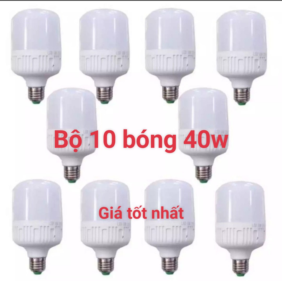 Bộ 10 bóng đèn led trụ 40w siêu sáng siêu tiết kiệm điệnBảo hành 12 tháng