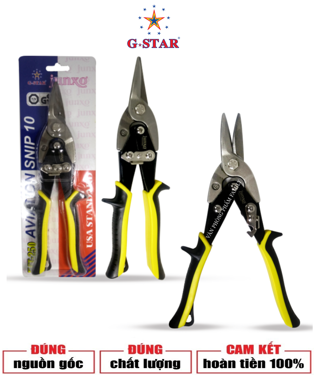 Kéo cắt tôn GSTAR, thiếc, xương thạch cao, thép mỏng đa năng ( Mũi trái, phải, thẳng ) cao cấp