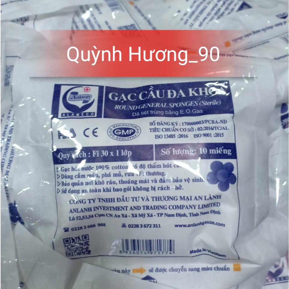 Gạc cầu đa khoa bịch 50 gói