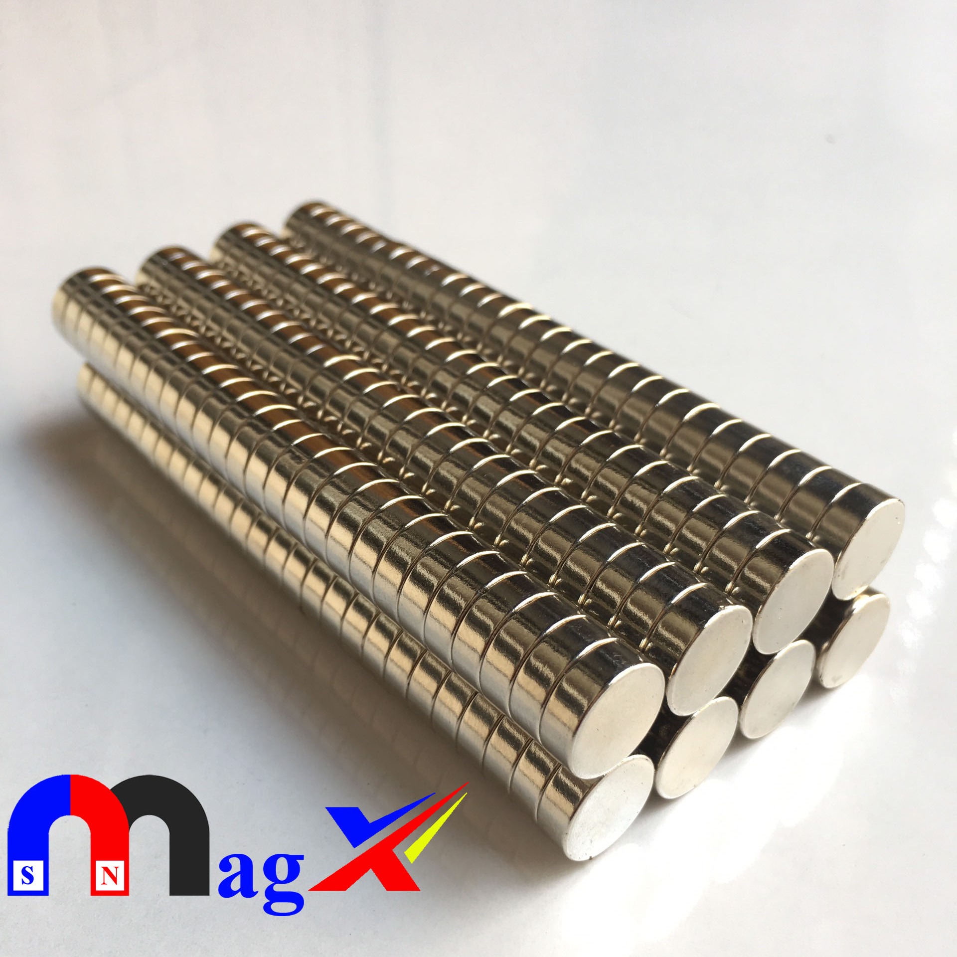 Nam châm đất hiếm ht ø12x3mm - mã n35 lực từ cực mạnh - bộ 20 viên