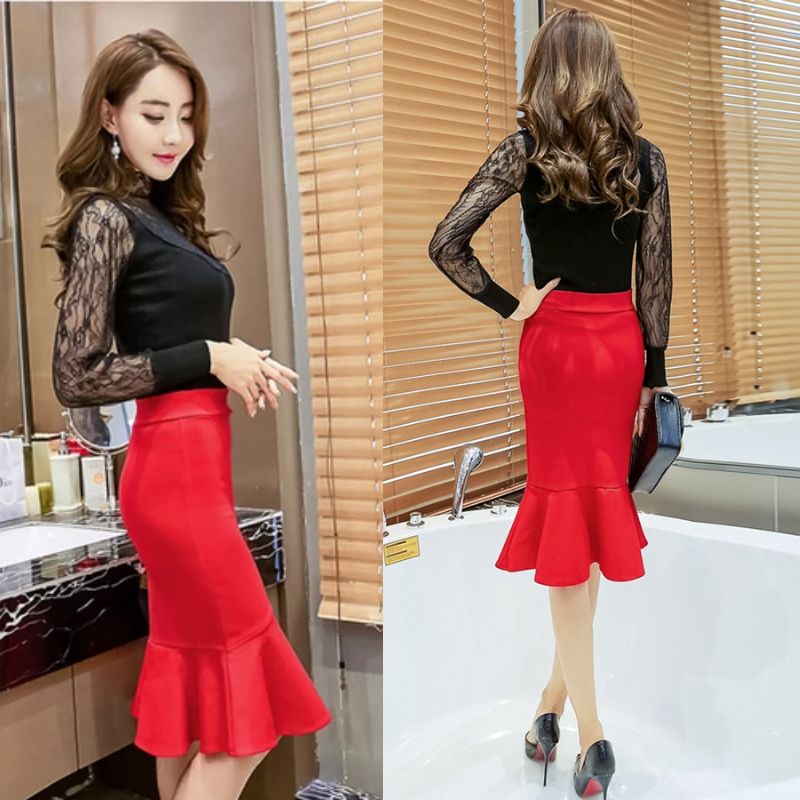 Chân váy đuôi cá ôm body dáng dài công sở nữ, thiết kế thanh lịch – Vananhshop TX04