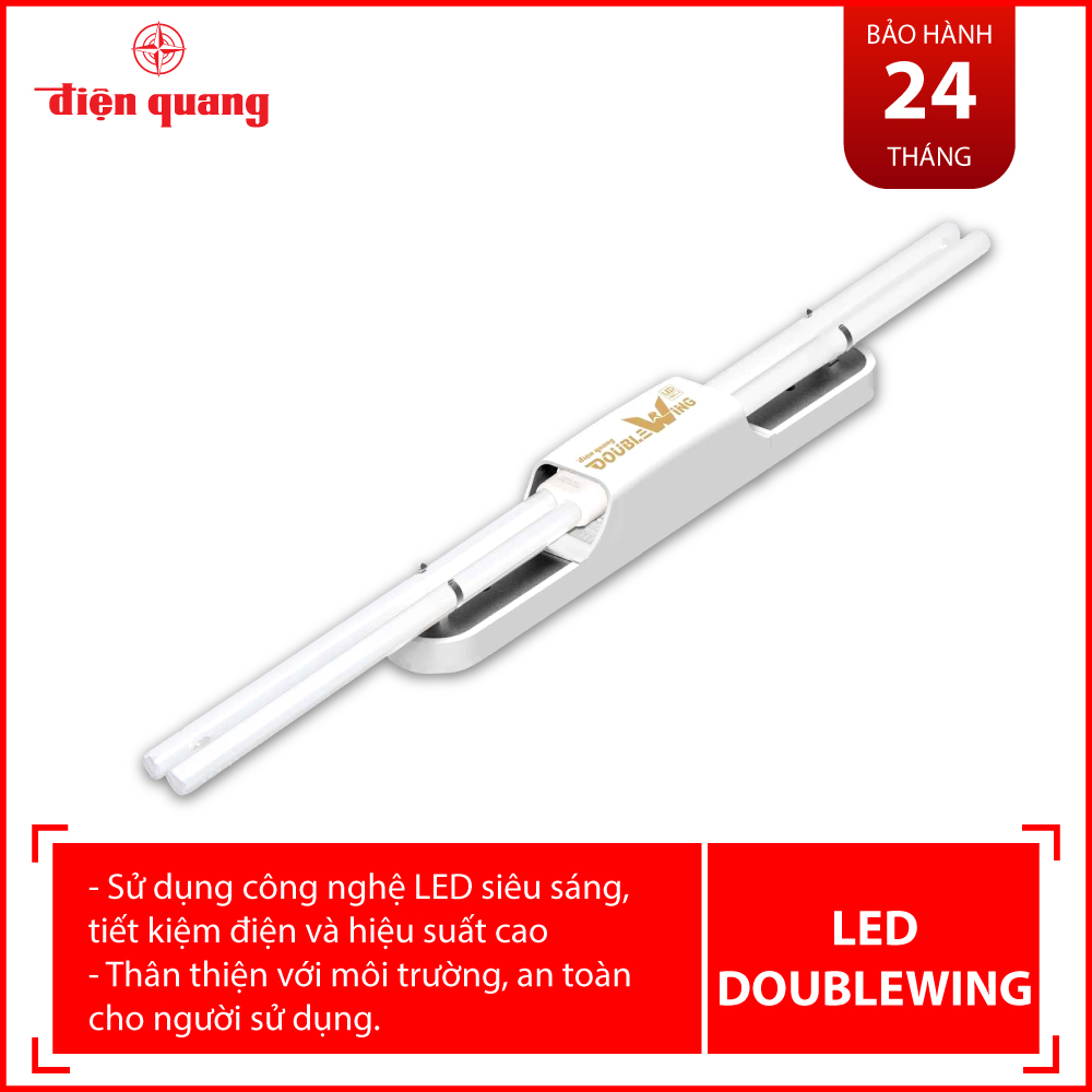 Bộ đèn LED Doublewing Điện Quang ĐQ LEDDW02 36727 (36W warmwhite, bóng thủy tinh) N006