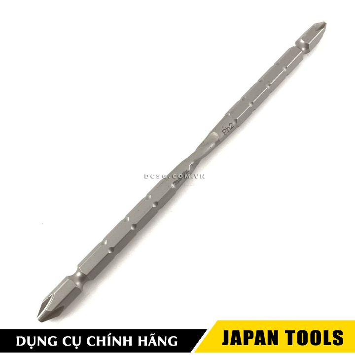 Mũi vít 2 đầu torsion bạc 1/4" ph2x150mm makita a-59592 | japan tools