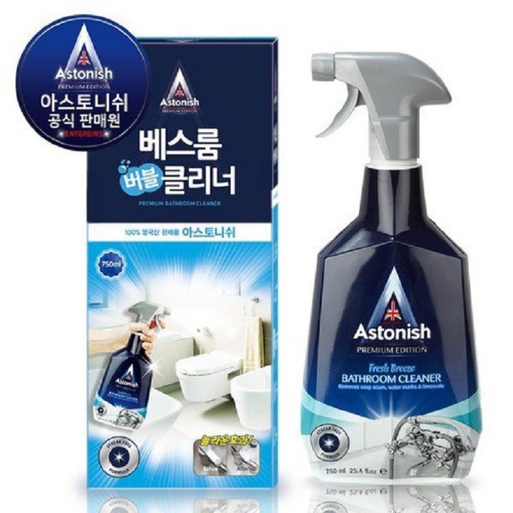 [HCM]Bình xịt tẩy rửa nhà tắm Astonish C6710 750ml (Sạch cặn vôi vệt nước mảng ổ vàng)