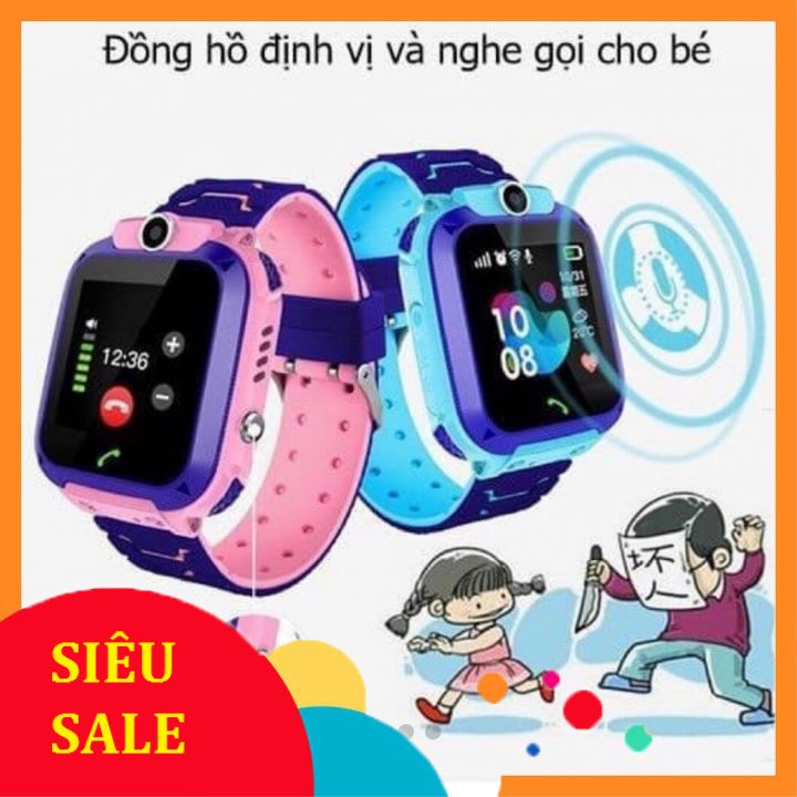 Đồng hồ định vị trẻ em Q12 Phiên Bản Tiếng Việt - Chức năng nghe gọi, có camera, chống nước tiêu chuẩn IP67