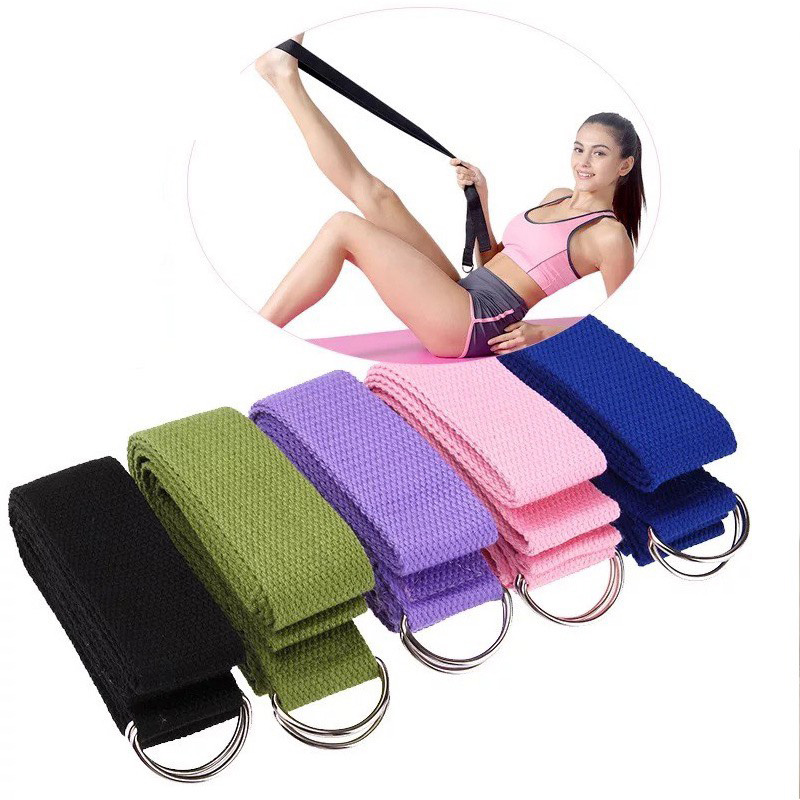 Dây đai cotton tập yoga 1,8m, chắc chắn , hỗ trợ các bài tập yoga, thể thao, thể hình