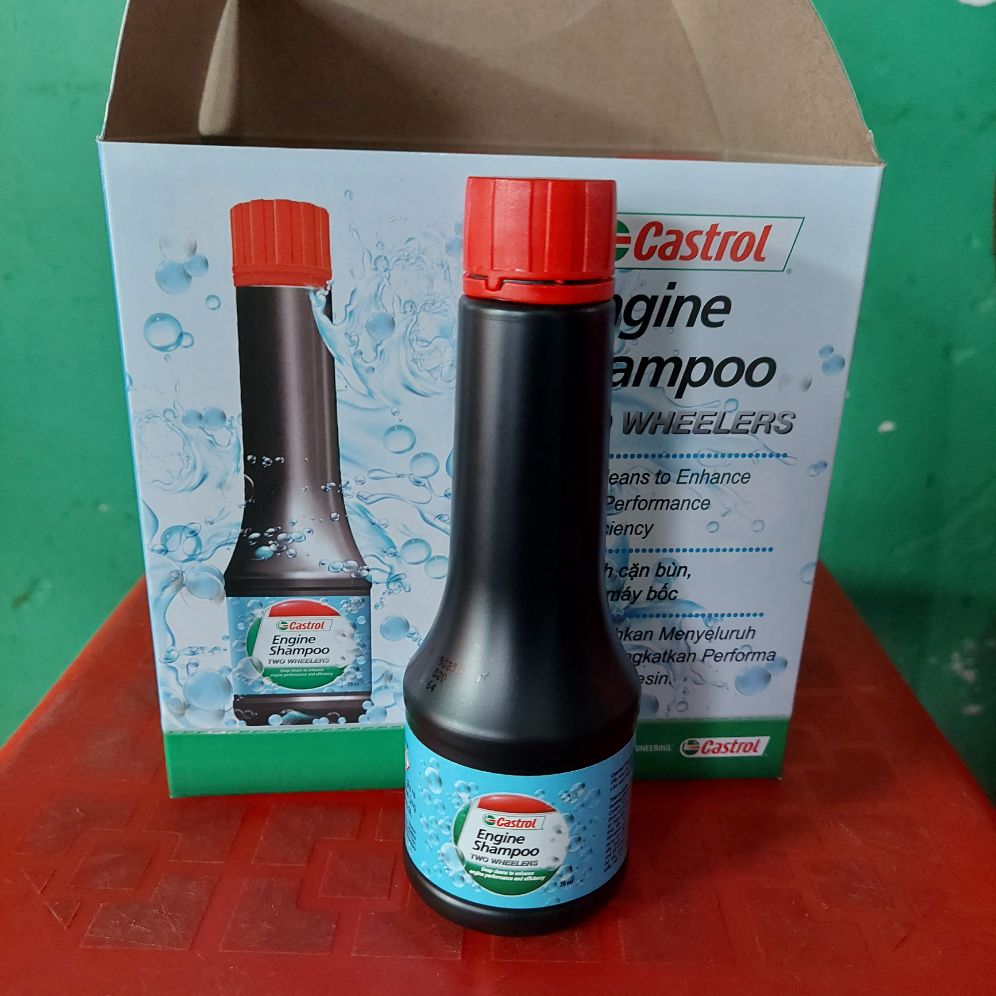 [HCM]Dung dịch súc rửa động cơ xe máy Castrol shampoo70mlsản xuất tại Thái Lan
