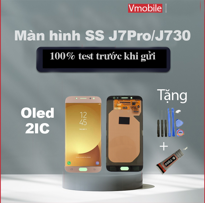 Màn hình tương thích J730 J7 Pro tặng bộ sửa và keo dán b7000.