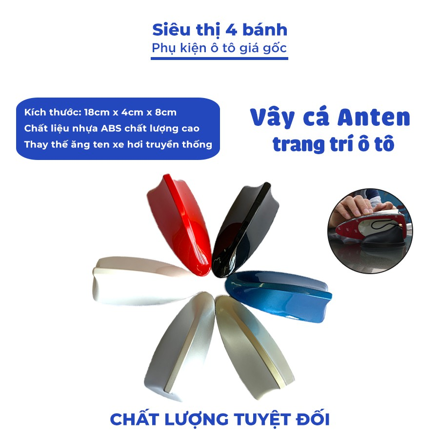 Vây cá mập ô tô, angten vây cá tăng khả năng bắt sóng ô tô (Tặng kèm keo dán 3M)
