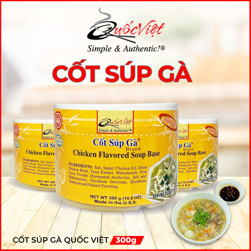 Gia vị nấu Súp Gà Cốt Quốc Việt cô đặc Nhập Khẩu USA (300g)