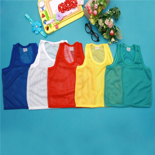 [HCM]Set 10 Áo ba lỗ lưới cho bé trai mặc hè(4-18kg)