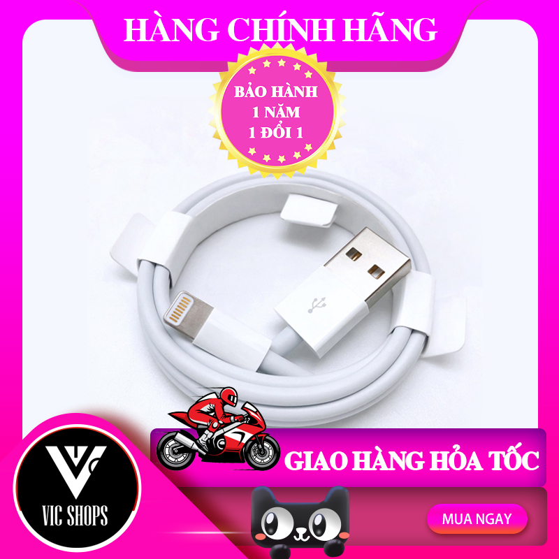 dây sạc IPhon chính hãng , cáp sạc IPhon zin bóc máy