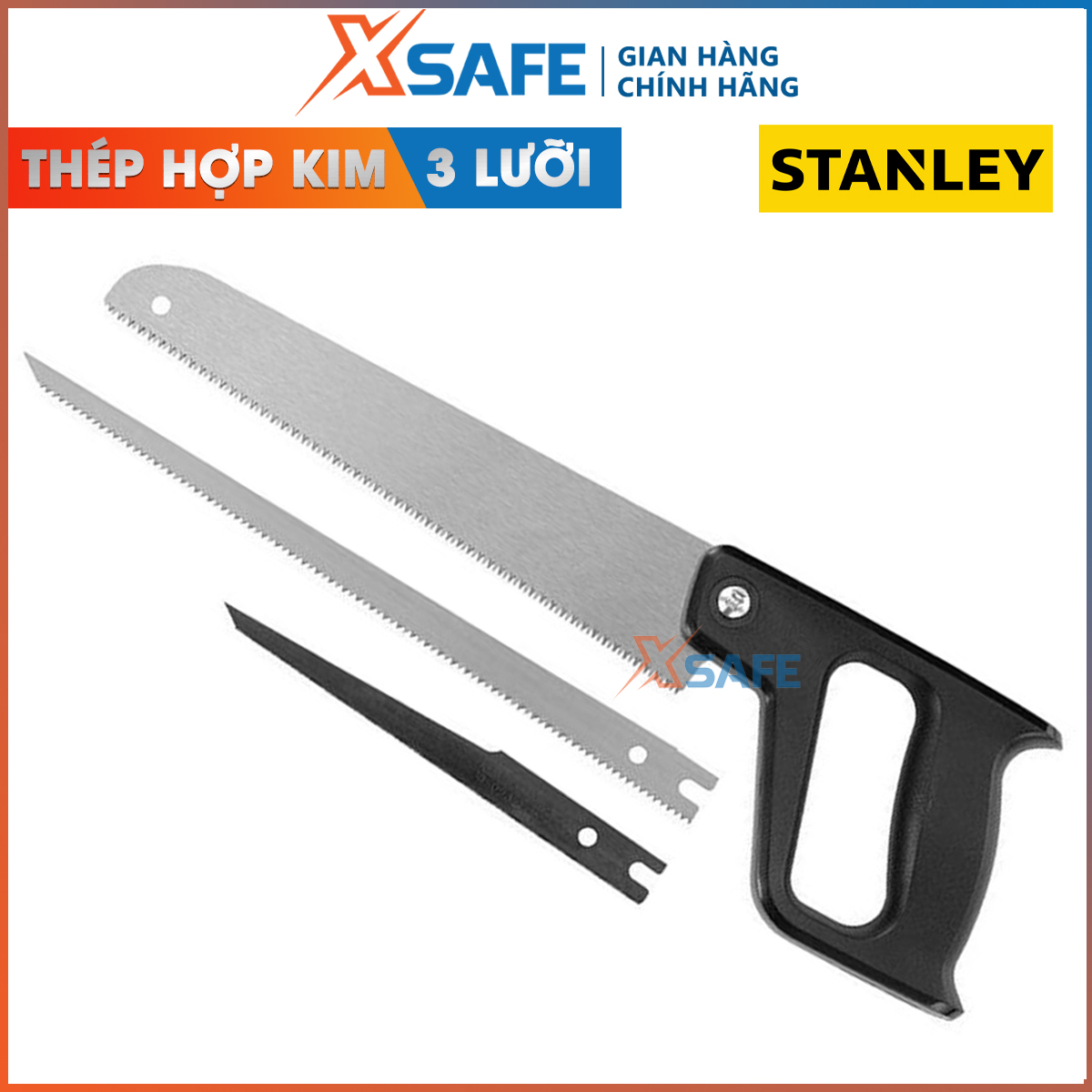 Cưa cầm tay STANLEY 15-090 3 chi tiết Cưa cầm tay Stanley thiết kế chuyên nghiệp, lưỡi cưa bằng thép cao cấp gia công tỉ mỉ và cứng cáp, sắc bén và không bị sứt mẻ khi sử dụng