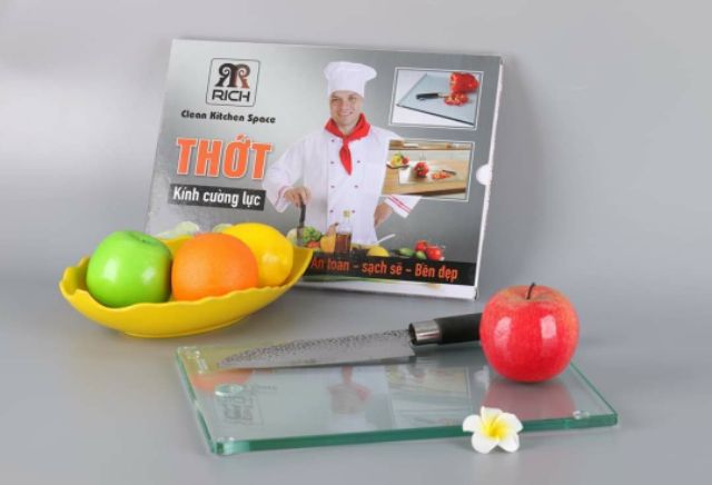 [HCM]THỚT KÍNH CƯỜNG LỰC RICH CHÍNH HIỆU NẶNG 1.9KGS TẤM THỚT