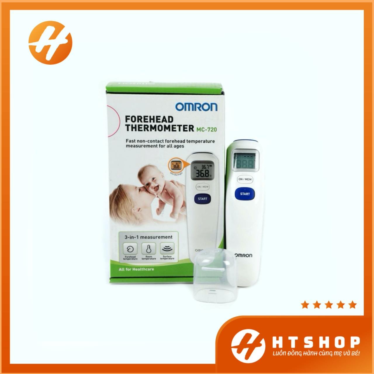 Electronic thermometer forehead Omron mc