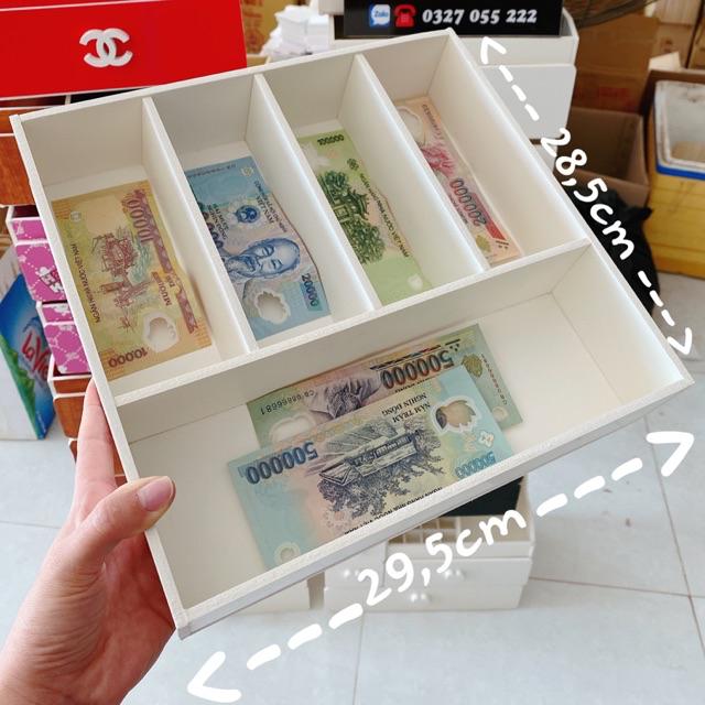 Khay chia tiền thu ngân màu trắng tiện dụng