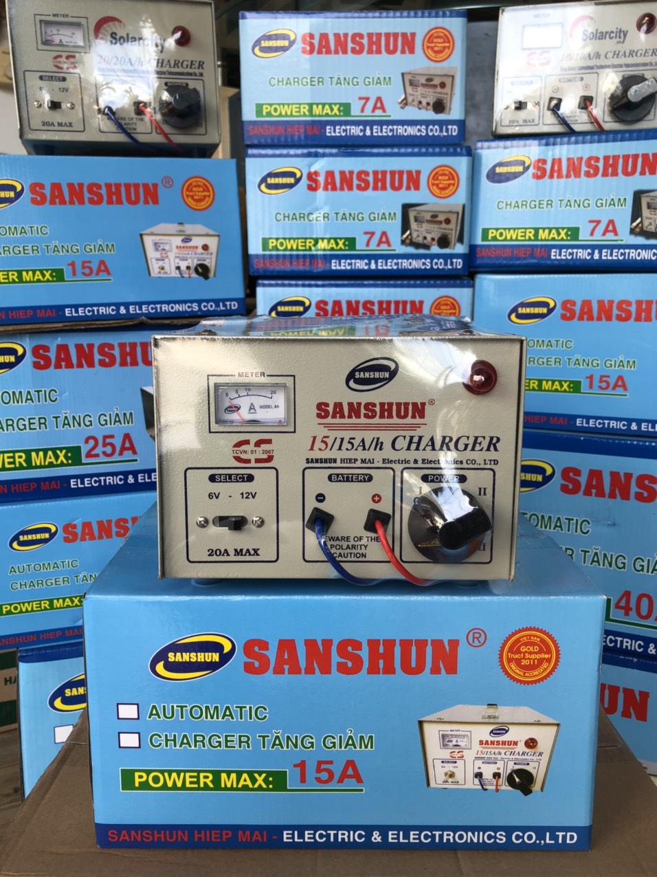 Sạc bình ắc quy SANSHUN 6V/12V -15A