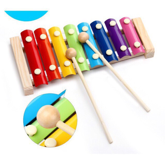 Đàn gỗ cho bé 8 thanhđồ chơi đàn cho bé đàn gỗ 8 thanh cho béĐồ Chơi Xe Kéo Đàn Xylophone 8 Thanh Bằng Gỗ Cho Bé Phát Triển Năng Khiếu Âm Nhạc