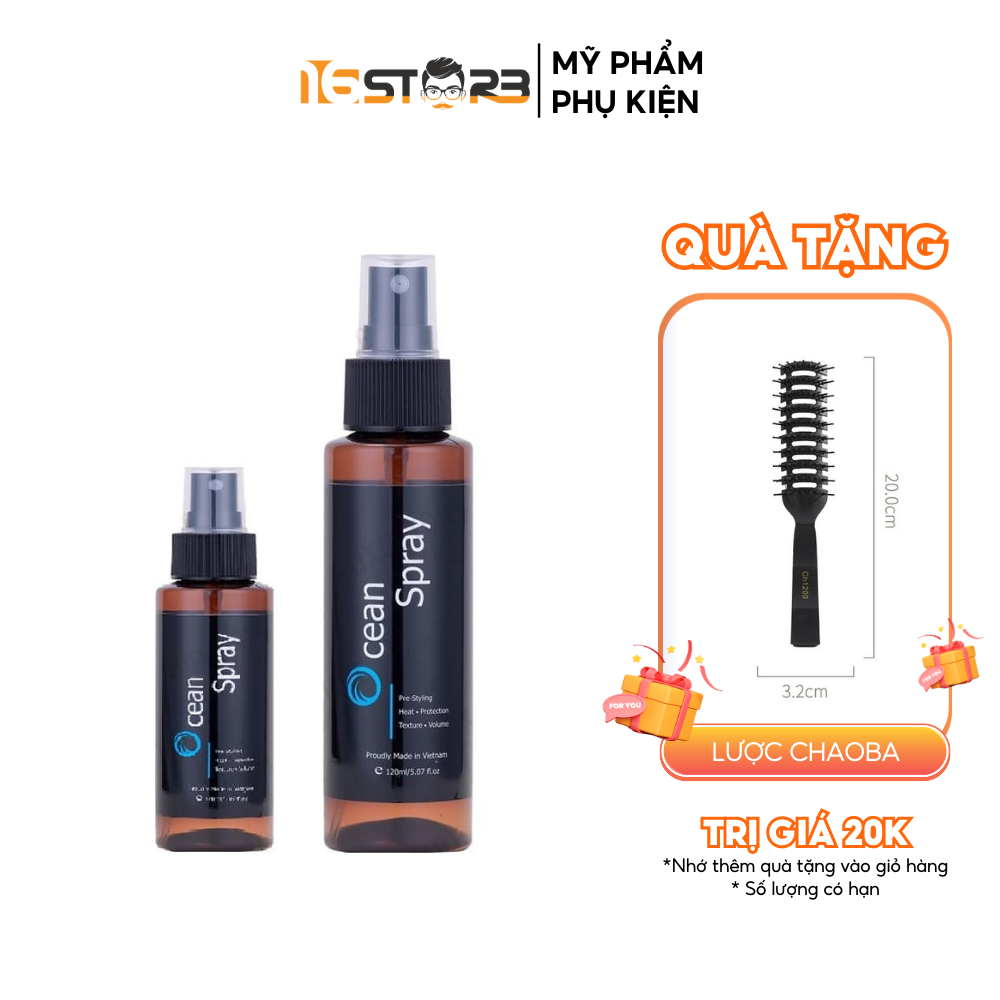 Ocean Spray Prestyling 32/120ml - Chai xịt dưỡng tạo phồng tóc của Dandy