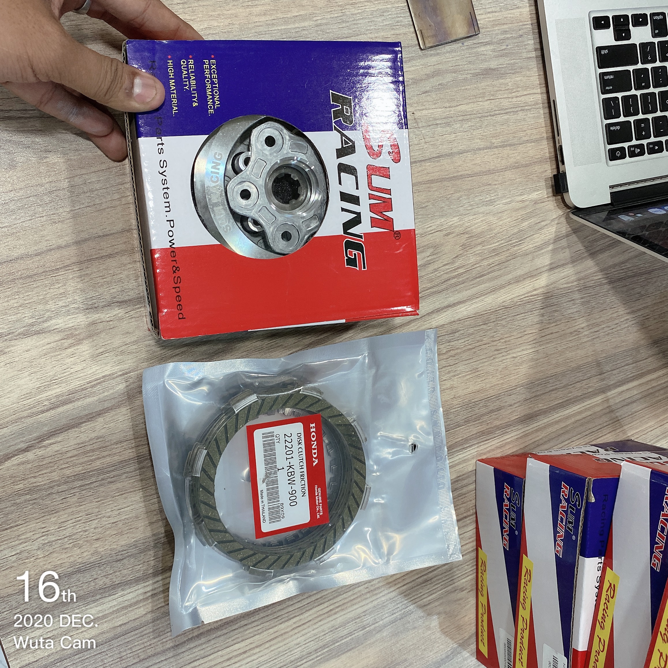 Nồi 5 lò xo cho wave dream Sumracing, full bộ lá bố lá sắt