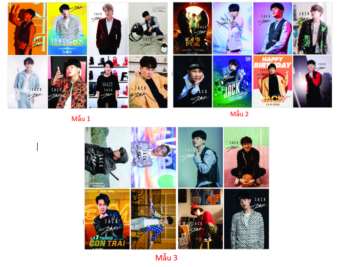 sét card JACK J97 Phương Tuấn 8 tấm A6 có chữ ký