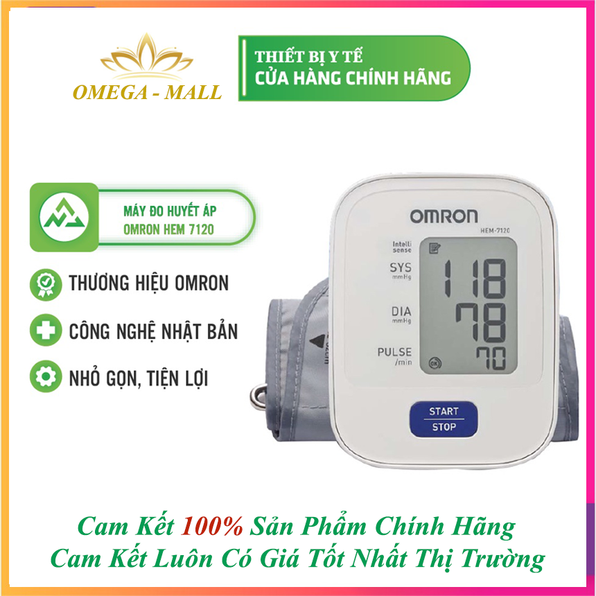 [HCM]( HÀNG CHÍNH HÃNG ) Máy đo huyết áp bắp tay tự động omron7120 - Máy đo huyết áp mini thông minh cao cấp đến từ thương hiệu Omron HEM-7120 ( BẢO HÀNH Uy Tính 5 NĂM )