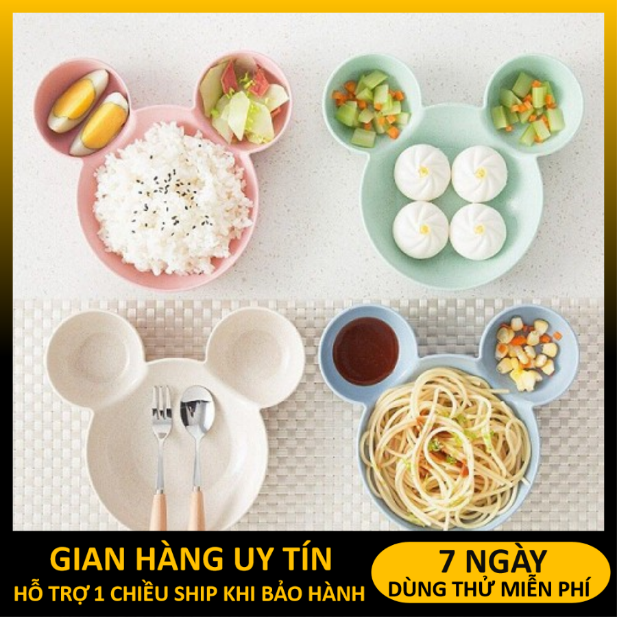 Bát ăn dặm lúa mạch hình chuột mickey cho bé
