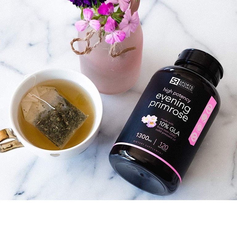 Evening primrose dầu hoa anh thảo - evening primrose oil - cân bằng nội tiết tố nữ 1300mg 120 viên usa