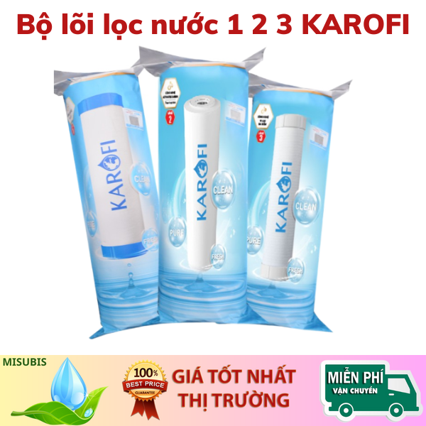 Bộ lọc nước 123 karofi , lõi lọc nước karofi , bộ lõi lọc karofi 123